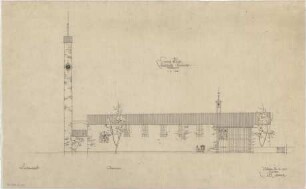 Gsaenger, Gustav; München, Ettalstr. 3; Gethsemane Kirche, Pfarrhaus - Nordseite (Ansicht)
