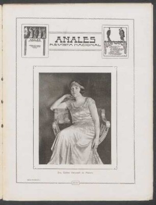 [Fotografía de] Sra. Esther Garabelli de Platero