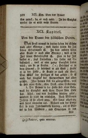 XCI. Kapitel. Von der Dauer der höllischen Peinen. - C. Kapitel. Man soll von dem Pabste und den Bischöfen mit Ehrerbiethigkeit reden.
