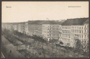 Ansichtskarte Gneisenaustraße mit Grünanlage