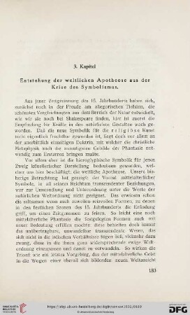 3. Kapitel: Entstehung der weltlichen Apotheose aus der Krise des Symbolismus