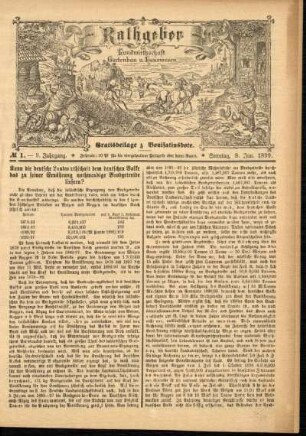 Ausgabe vom Sonntag, den 08. Januar 1899.