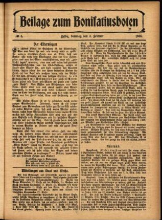 Zweite Ausgabe vom Sonntag, den 05. Februar 1905.