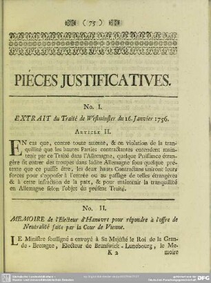 Piéces Justificatives