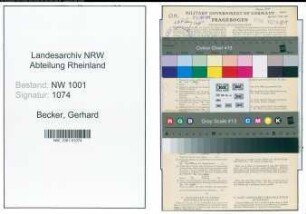 Entnazifizierung Gerhard Becker, geb. 05.01.1913 (Drahtzieher)
