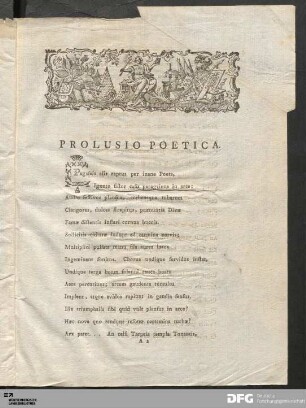 Prolusio Poetica.
