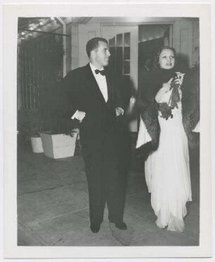 Cedric Gibbons und Marlene Dietrich (Los Angeles, zirka 1933 - 1937) (Archivtitel)