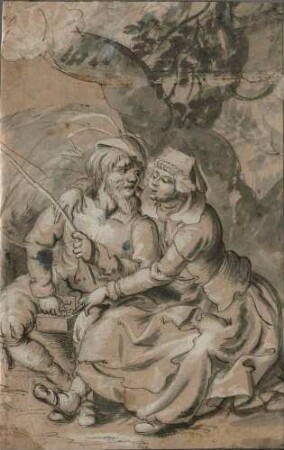 Angler und junge Frau (Ungleiches Paar)