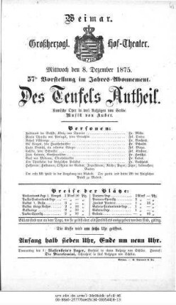 Des Teufels Antheil