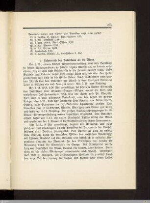 1. Fußmarsch des Batillons an die Maas
