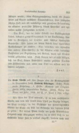 325-329 [Rezension] Böhringer, Friedrich, Die Kirche Christi und ihre Zeugen