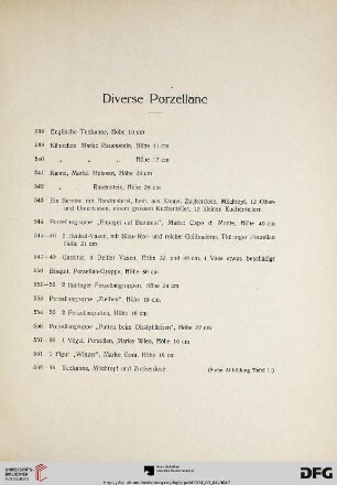 Diverse Porzellane (Nr. 538-564)