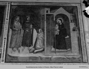Wandbemalung mit verschiedenen christlichen Darstellungen : Anbetung der Könige