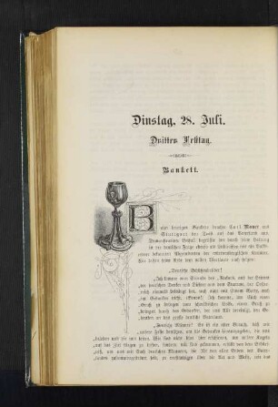 Dinstag, 28. Juli. Dritter Festtag.