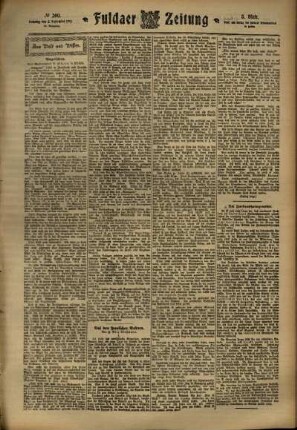 Dritte Ausgabe vom Samstag, den 02. September 1911.