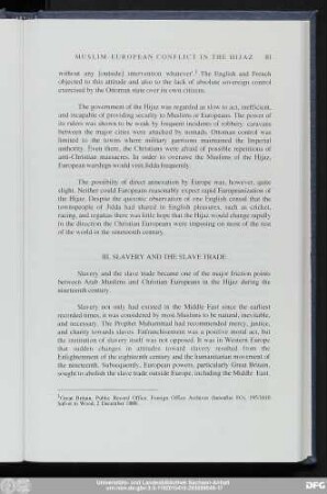 III. Slavery And The Slave Trade