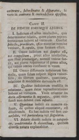 Caput II. De Iudiciis Eorumque Legibus