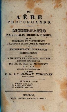 De aëre perpurgando : Diss. inaug. med.-phys.