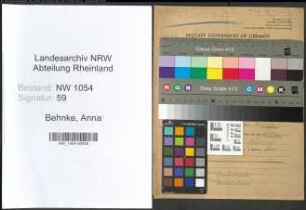 Entnazifizierung Anna Behnke , geb. 03.03.1898 ()