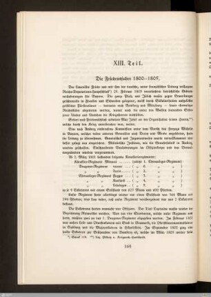 XIII. Die Friedensjahre 1800-1805