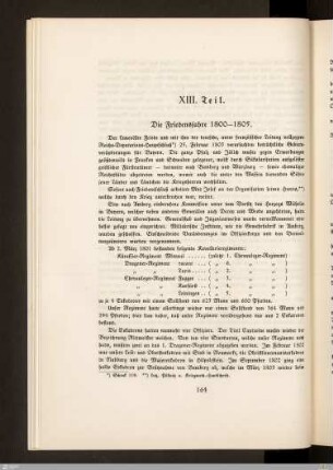 XIII. Die Friedensjahre 1800-1805