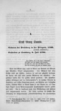 I. Ernst Georg Sonnin.
