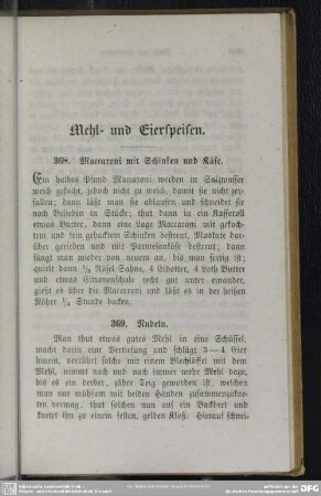 Mehl- und Eierspeisen