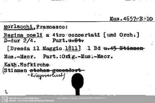 Morlacchi, Francesco, Regina coeli
