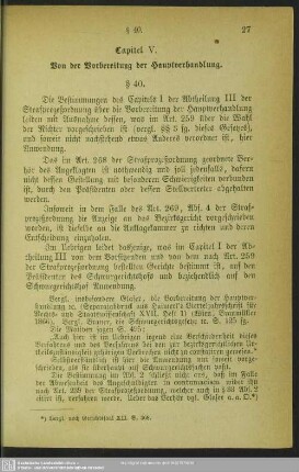 Capitel V. Von der Vorbereitung der Hauptverhandlung