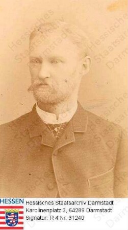 Carrière, Justus, Prof. Dr.phil. (1854-1893) / Porträt, rechtsblickend, Brustbild