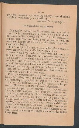 El beneficio de anoche