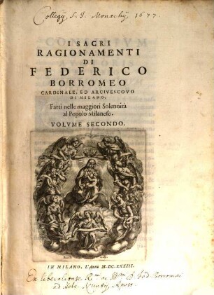 I sacri ragionamenti, 2