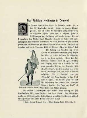 Das Fürstliche Hoftheater in Detmold