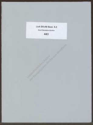 Korrespondenz zwischen Arnulf Gerstein und dem ZEIT-Verlag Gerd Bucerius K.G. zwischen dem 28.4.1979 und dem 8.5.1979