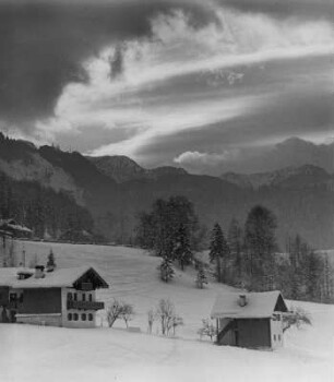 Winterlandschaft, aufgenommen 1940 bei Berchtesgaden