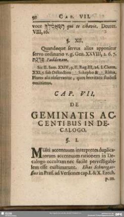Cap. VII. De Geminatis Accentibus In Decalogo