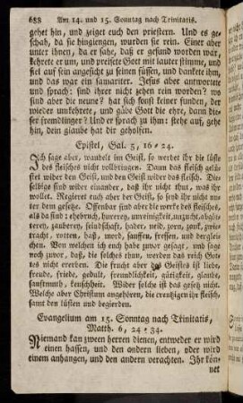688-698, Evangelium am 15. Sonntag nach Trinitatis; ...