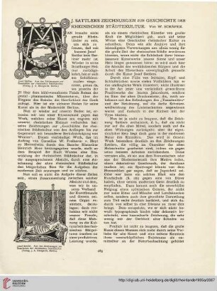 10: J. Sattlers Zeichnungen zur Geschichte der Rheinischen Städtekultur