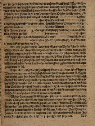 Des Hochwürdigen Fürsten Christian Wilhelms Postulirten Administratoris des Primat und Erzstiffts Magdeburg ... Taxordnung : p. 17. Juni 1622