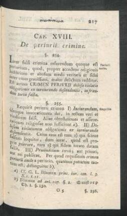 Cap. XVIII. De periurii crimine