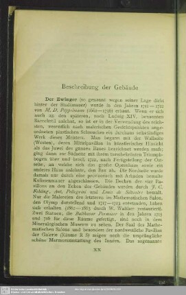 Beschreibung der Gebäude