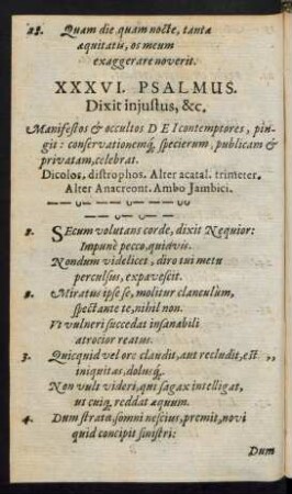 XXXVI. - XL. Psalmus.