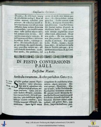 In festo conversionis Pauli