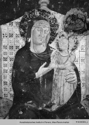 Madonna mit Kind und Heiligen, darüber Schmerzensmann