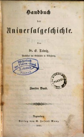 Handbuch der Universalgeschichte, 2