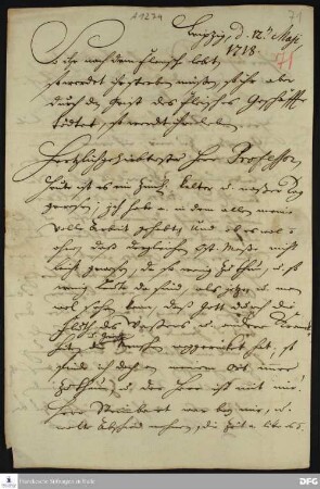 Brief von Heinrich Julius Elers an August Hermann Francke.