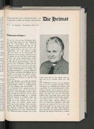 Nr. 3. 81. Jahrgang, Neumünster, März 1974.