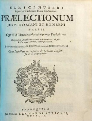 Praelectiones iuris romani, 2