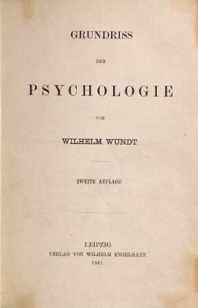 Grundriss der Psychologie