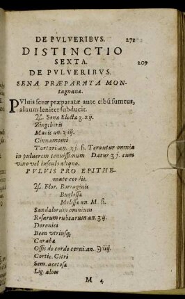Distinctio Sexta. De Pulveribus.
